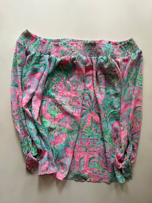 Blouse Short Sleeve By Lilly Pulitzer In Multi-colored, Size: S Hot on Sale