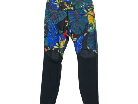 Athletic Leggings By Nike In Floral Print, Size: M Online Hot Sale