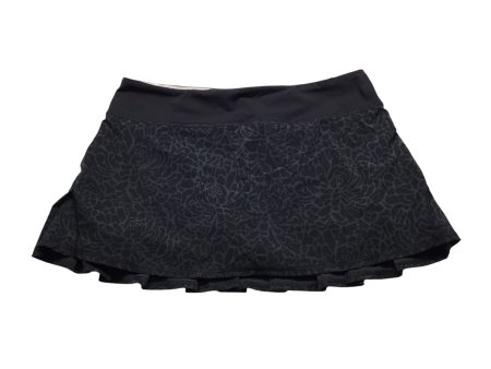 Athletic Skort By Lululemon In Black & Grey, Size: 8 Hot on Sale