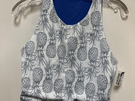 Athletic Tank Top By Clothes Mentor In Grey & White, Size: M For Sale