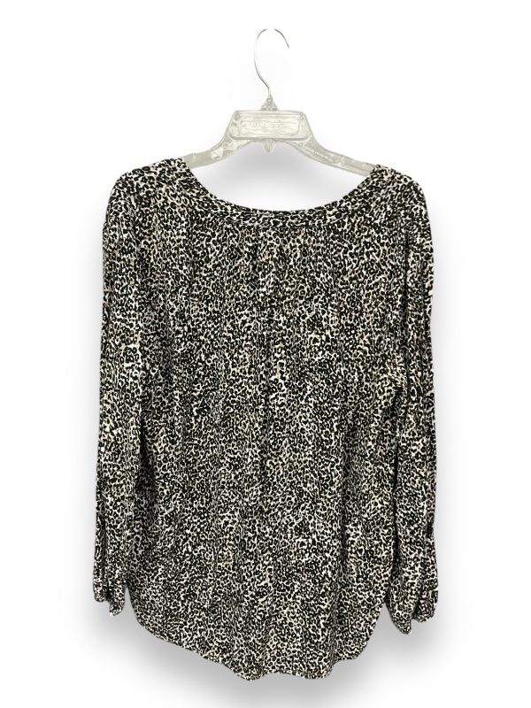 Blouse Long Sleeve By Old Navy In Leopard Print, Size: Xl Discount