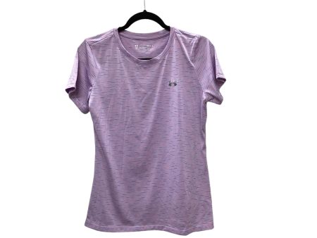 Athletic Top Short Sleeve By Under Armour In Purple, Size: M Sale