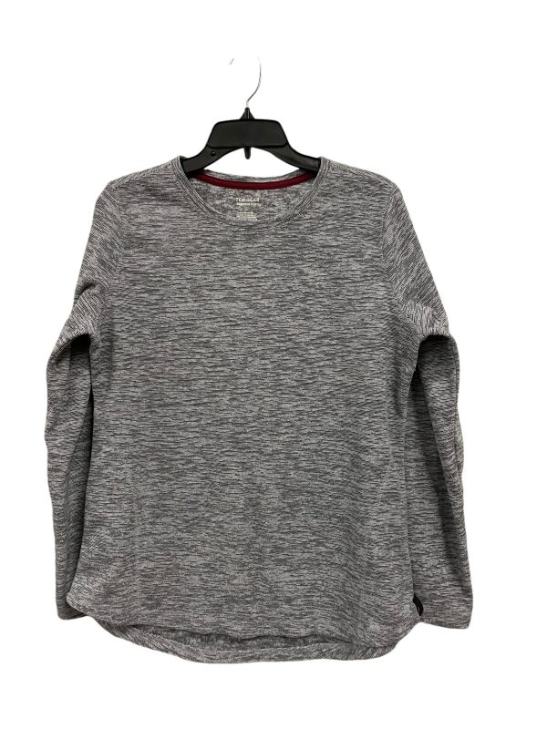 Athletic Top Long Sleeve Crewneck By Tek Gear In Grey, Size: L Fashion