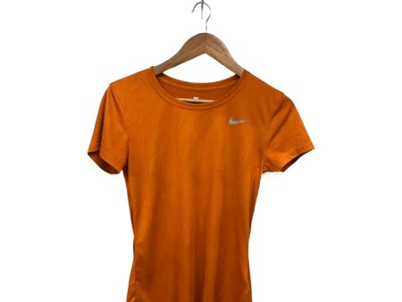 Athletic Top Short Sleeve By Nike In Orange, Size: S Online Sale