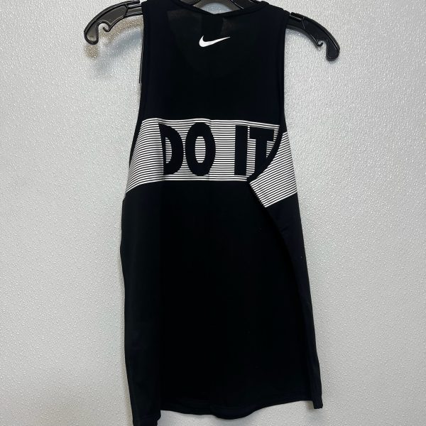 Athletic Tank Top By Nike Apparel In Black White, Size: M For Cheap